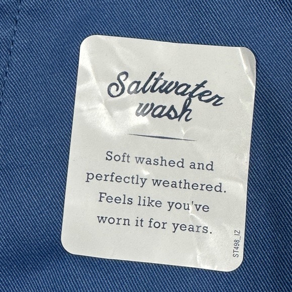 IZOD Men's Stretch Shorts Sz 40 Relaxed Fit Flat Front Saltwater Chino Blue NEW - Picture 5 of 13